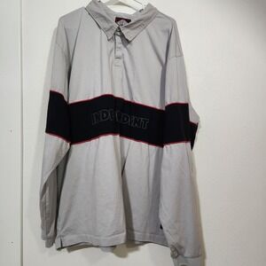 Independent Shirt Men's Long Sleeve XXL Gray Polo Rugby Long Sleeve Skateboard